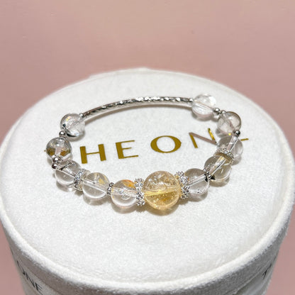 精品*油膽閃靈鑽 x 黃水晶