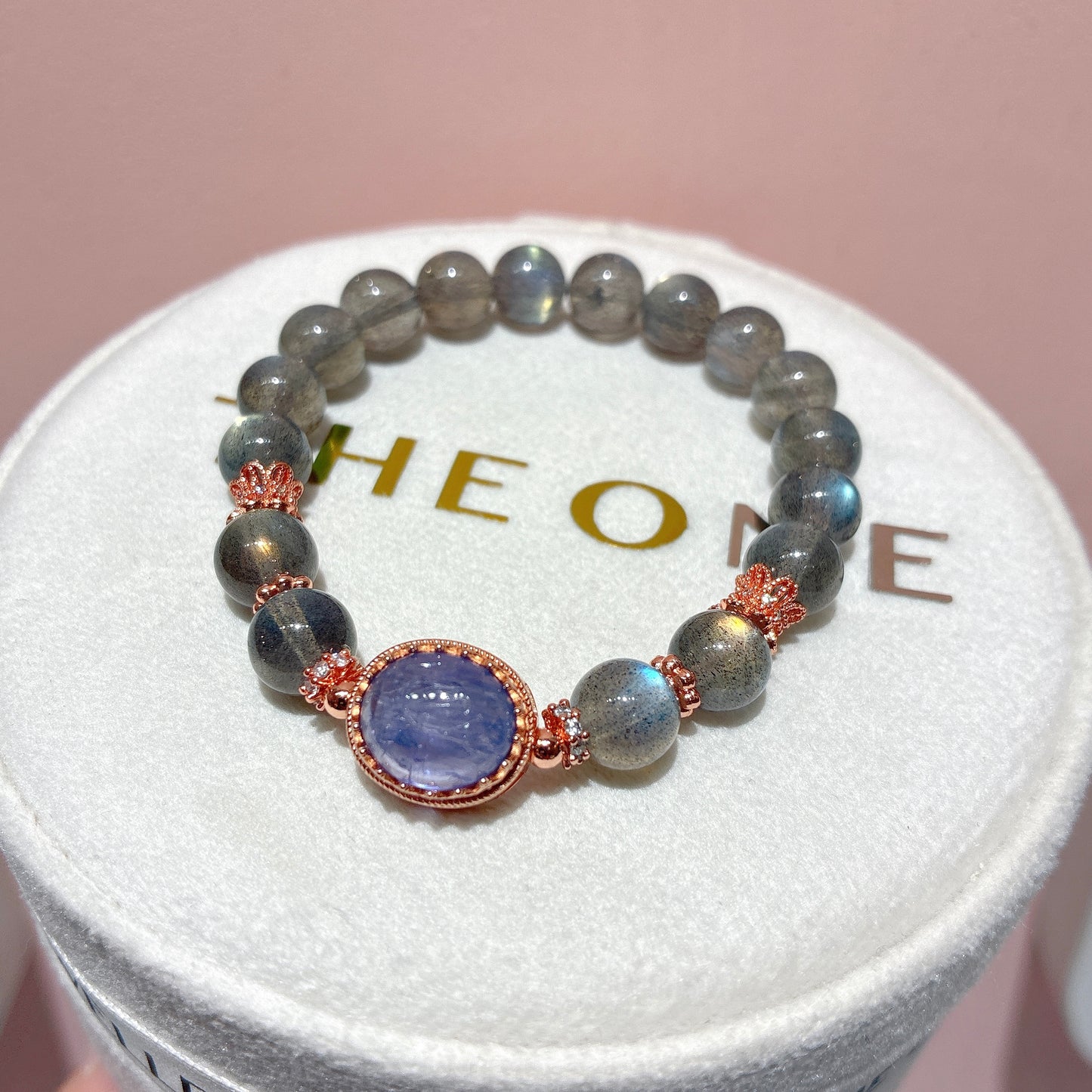 精品*紫拉長石 x 坦桑石