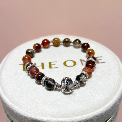 頂級*彩髮晶 x 銀鈦晶