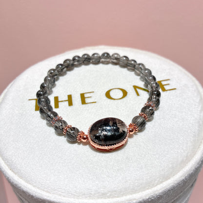 精品*黑順髮晶 x 黑閃靈鑽