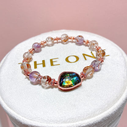 精品*紫鈦晶 x 斑彩石