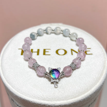 精品*粉超級七 x 灰藍兔毛