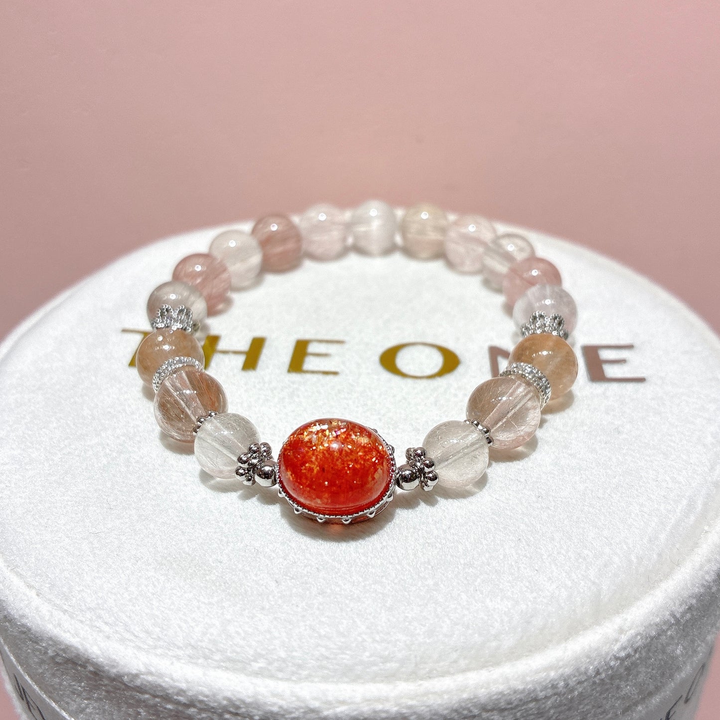 精品*彩兔毛 x 金草莓太陽石