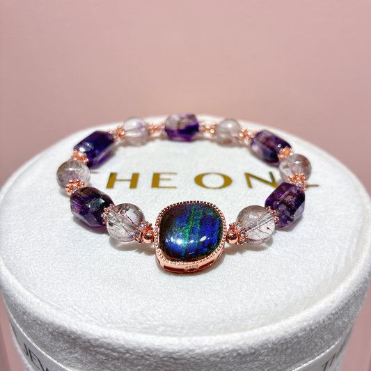 精品*紫超級七 x 斑彩石